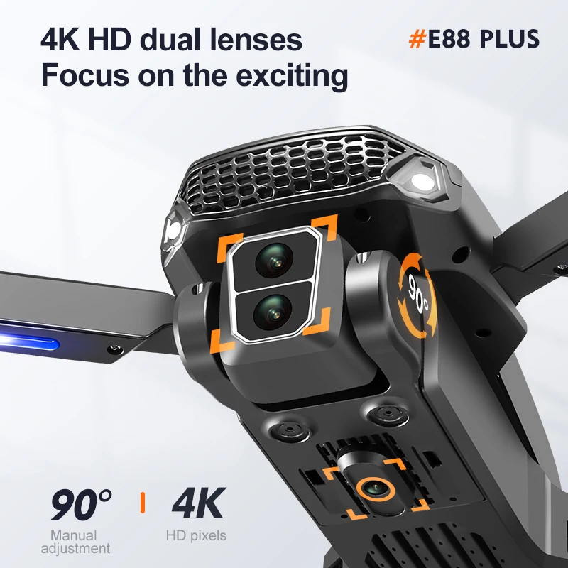New E88 Plus Quadcopter Drone: - огляд і ціна Drone Camera Hd